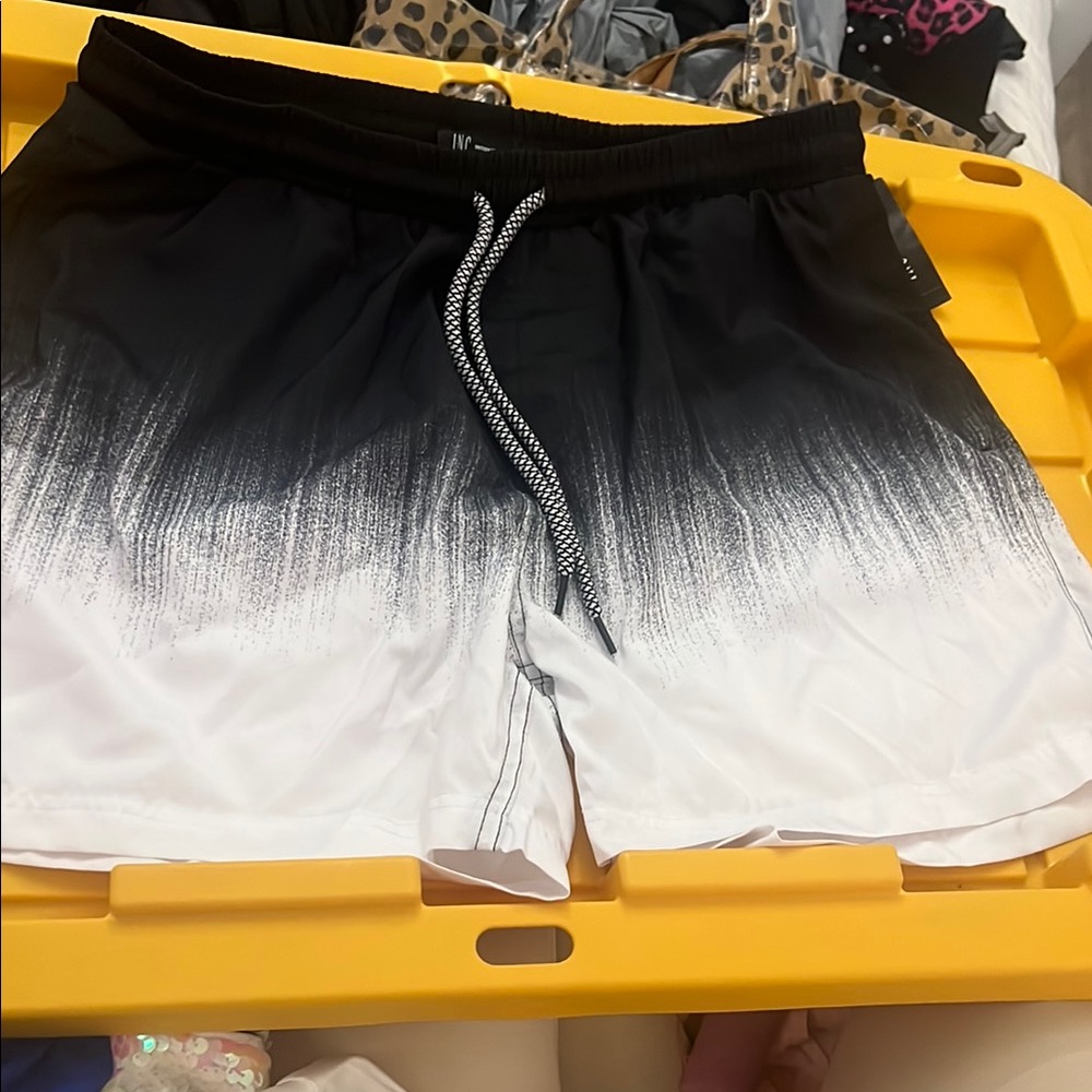 INC International Concepts Black and White Athletic Shorts